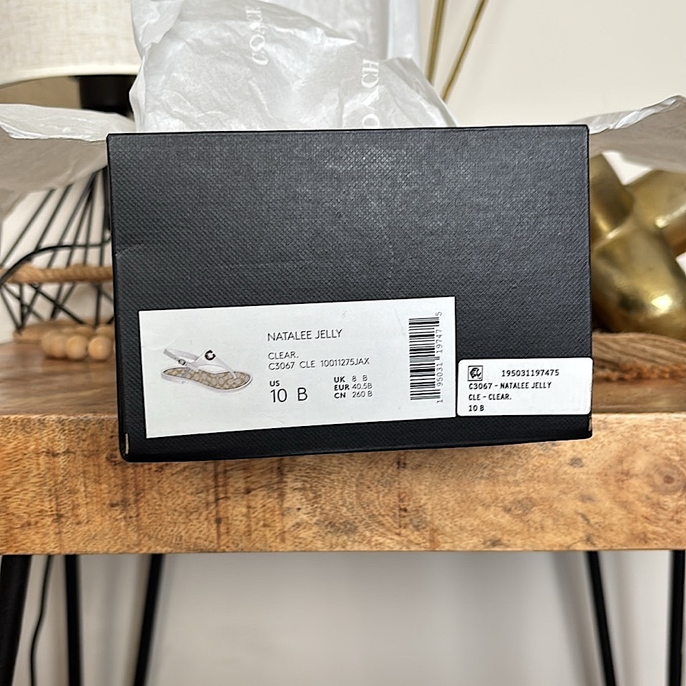 🫧🪼New in Box! COACH Clear Natalee Jelly Sandal Sz 10🪼🫧 - Picture 4 of 7